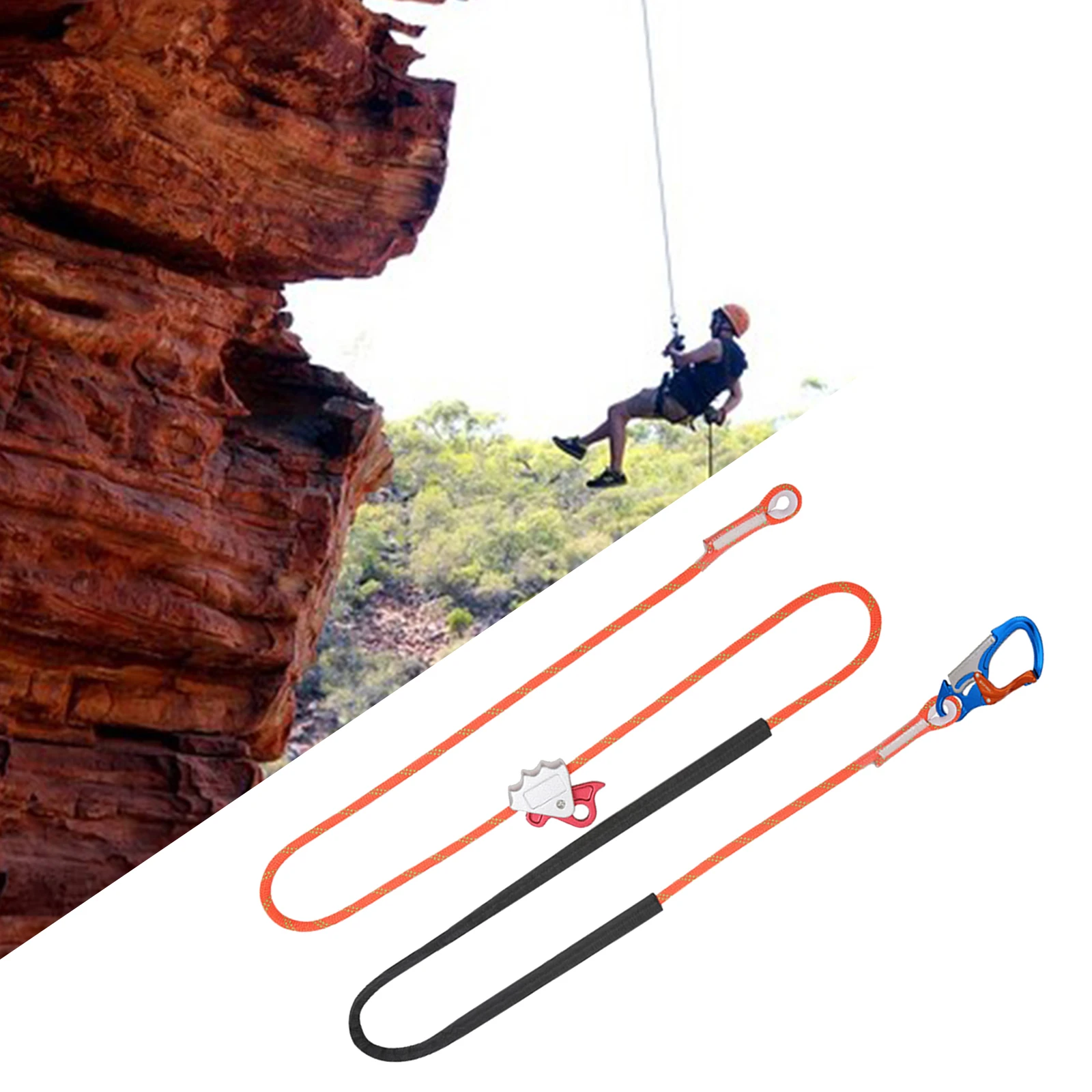 Sicherheit Positionierung Lanyard mit Robust Seil, Einstellbare Zurückhaltung Harness Seil für Rock/Baum Klettern, Herbst Schützen