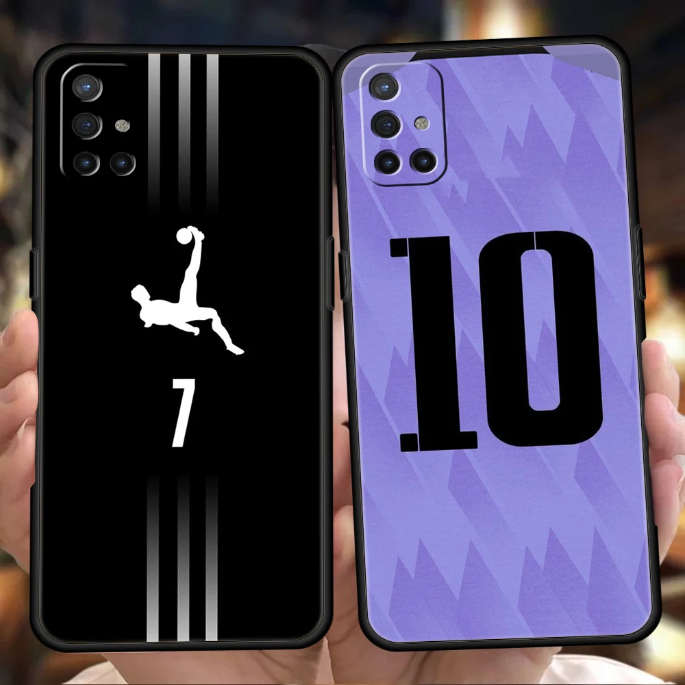 

FootBall Number Luxury Phone Case For Oneplus Nord N100 N200 N10 10 7 8 9 7T 8T 9R 9RT CE 2 Z Pro 5G Fundas Silicone Cover Coque