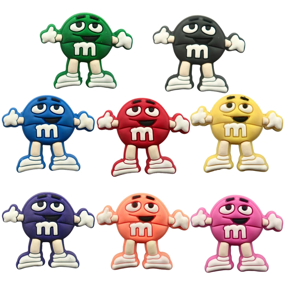 7-17PCS Plant&Zombie Game Candy Bean Shoe Charm Wholesale for clog bracelet PVC Decor Buckle Detachable DIY Waterproof To Gift