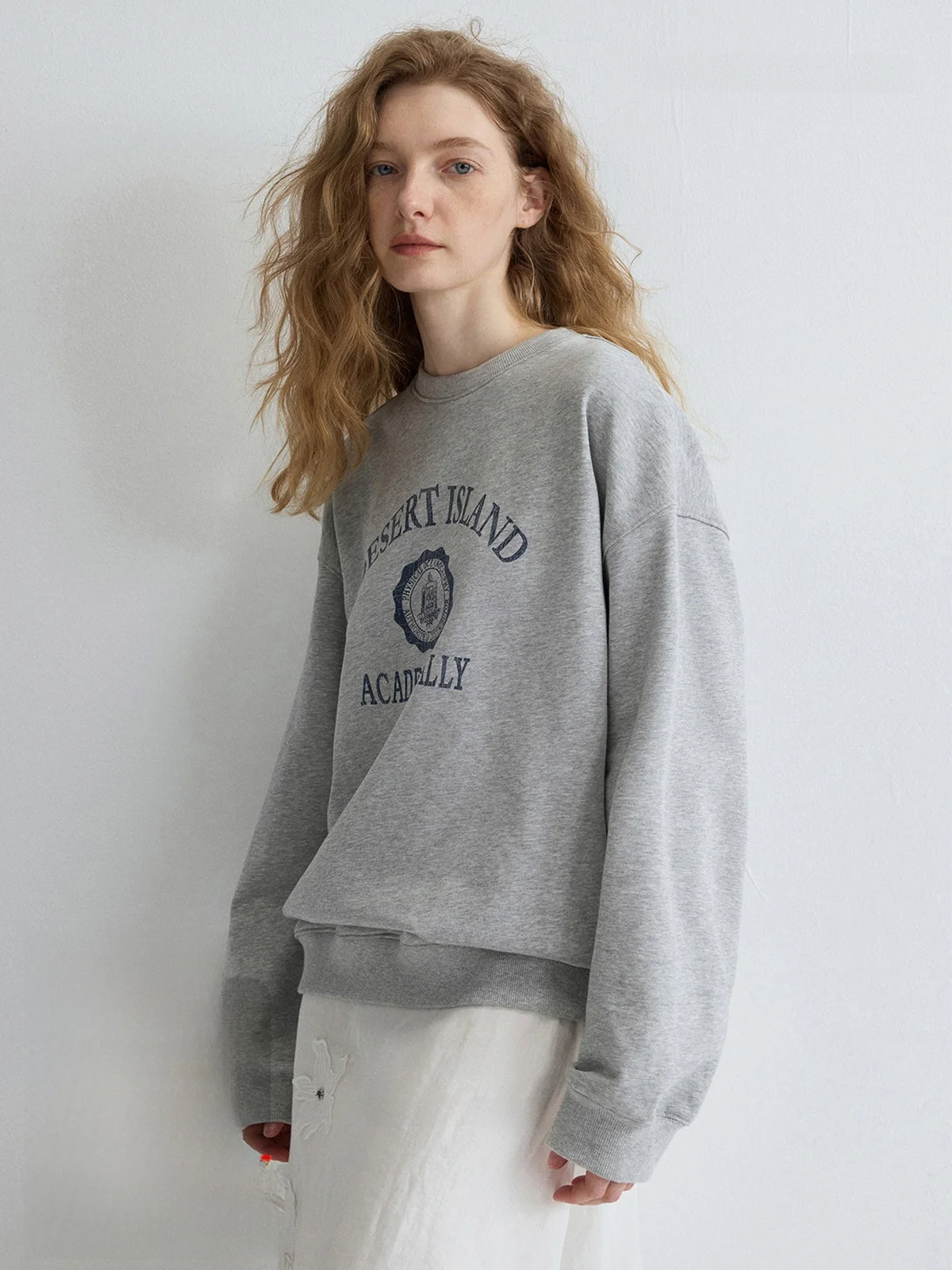 

Nice People 2026SS Retro round Ne Color Blo Letter Print Lazy Versatile Hoodie Women's Loose Fit Long Sve Cotton Polye...