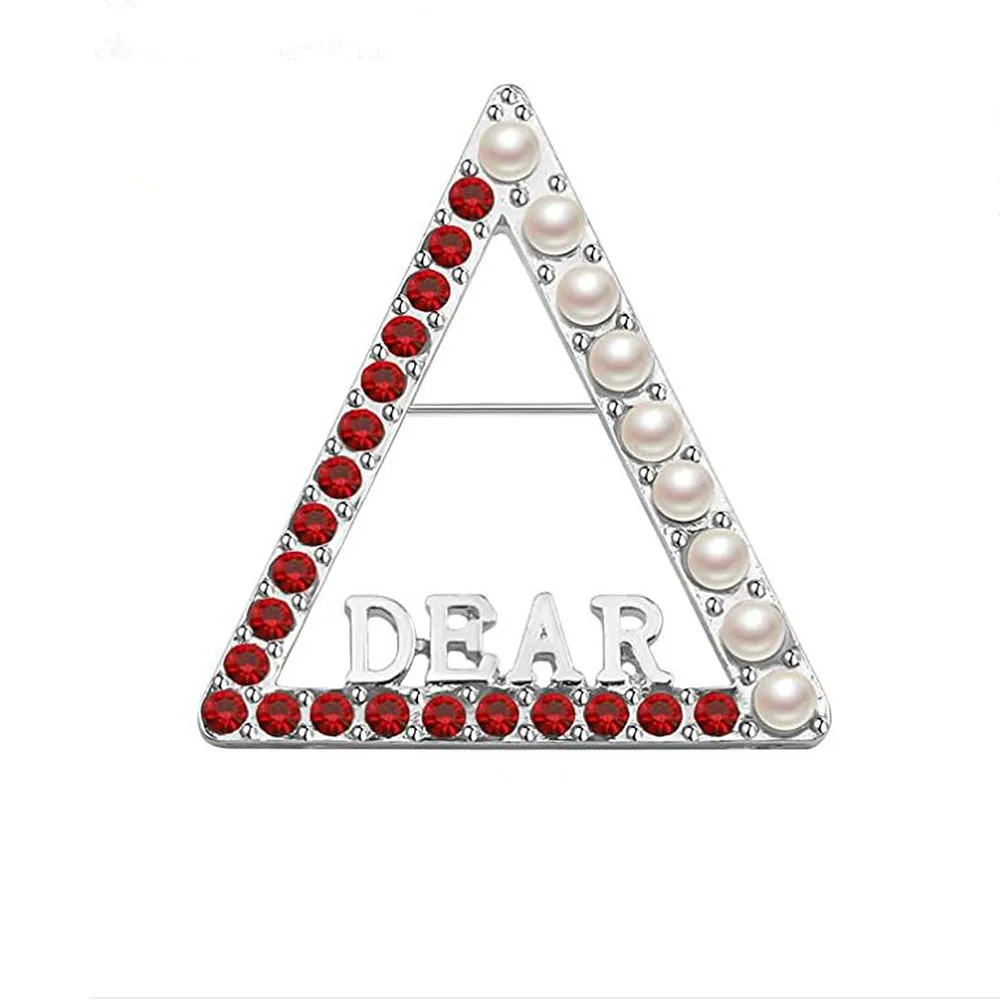 Greek Lady Organization Triangle Delta Dear DST Metal Pin Jewelry For Members Gifts