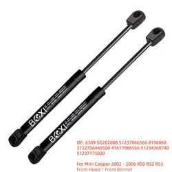 BOXI-resortes de elevación de capó delantero, resortes de Gas, 1 par, 6309,SG202008,51237066566 para Mini Cooper 2002 - 2006 R50,R52,R53