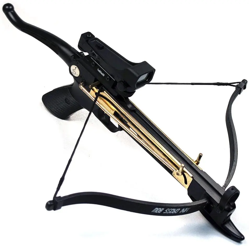 System Self Cocking Pistol Tactical Crossbow, 80-Pound