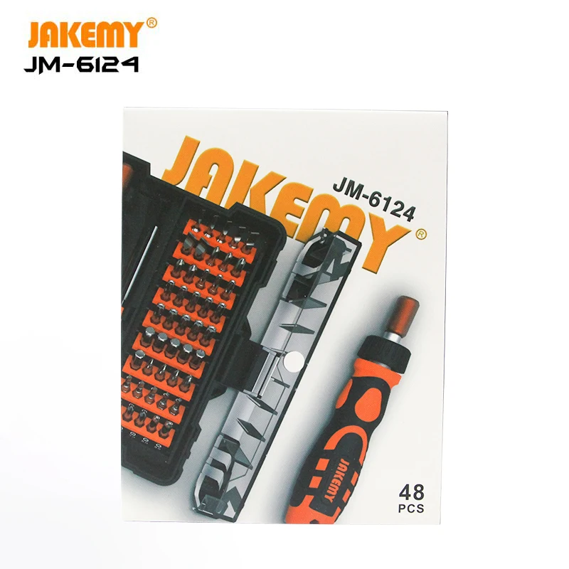 JAKEMY JM-6124 49-in-1 Ratchet Screwdriver Set with Colorful Bits for PC Mobile Home Auto Repair Portable Tool Kit DIY Tools