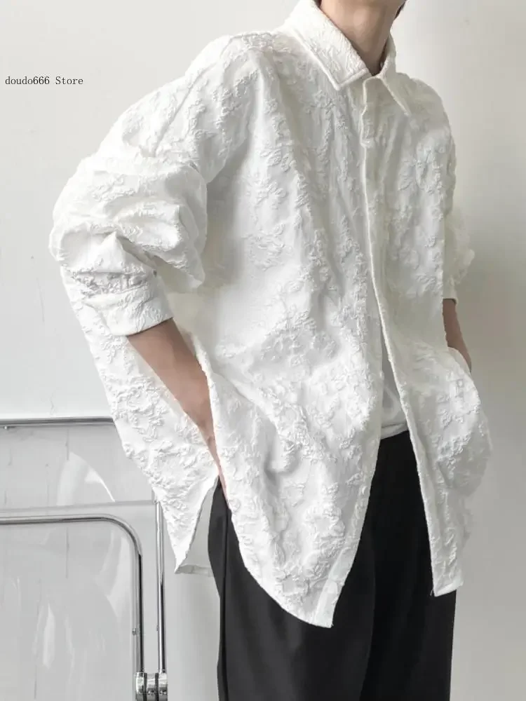 Men's and Women's Spring and Summer Couple's Japanese Style Loose Casual High Street Simple All-Match Long-Sleeved Shirt