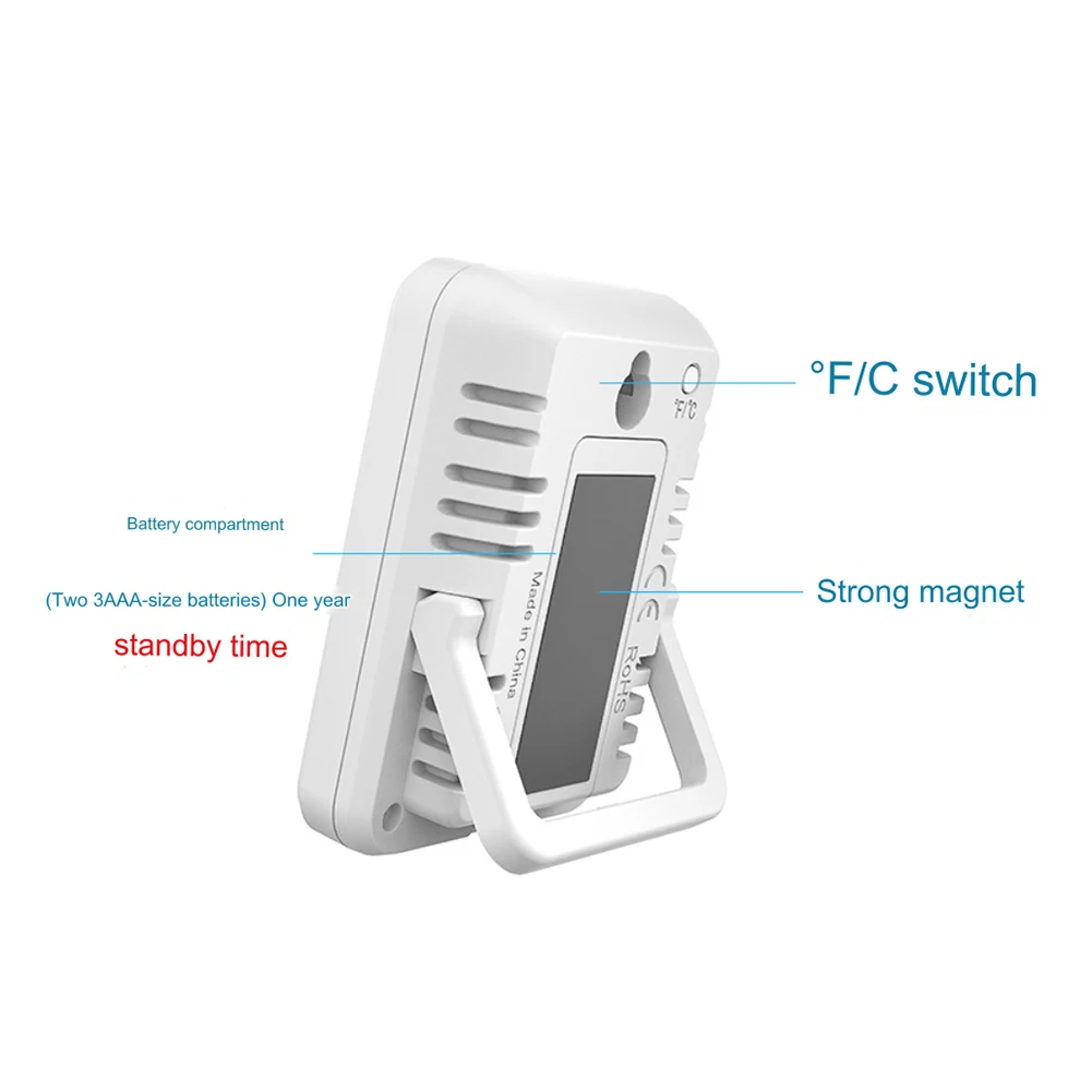 Large Numbers  Easy Reading  Digital Hygrometer Room Thermometer  Minimalist Design  Temperature Humidity Measurement