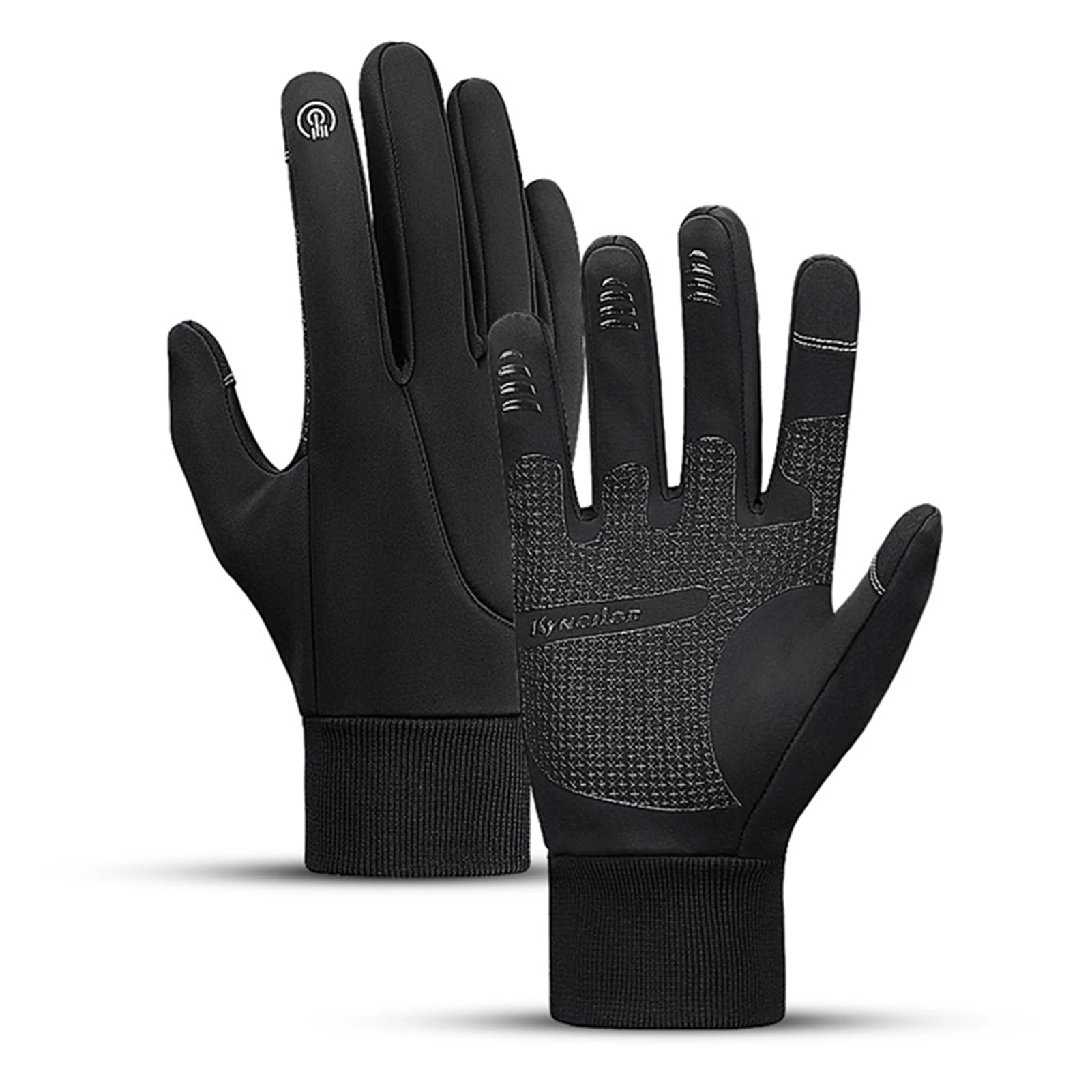 Guanti da corsa impermeabili Guanti da ciclismo invernali Guanti sportivi antiscivolo per touchscreen da bici caldi e impermeabili