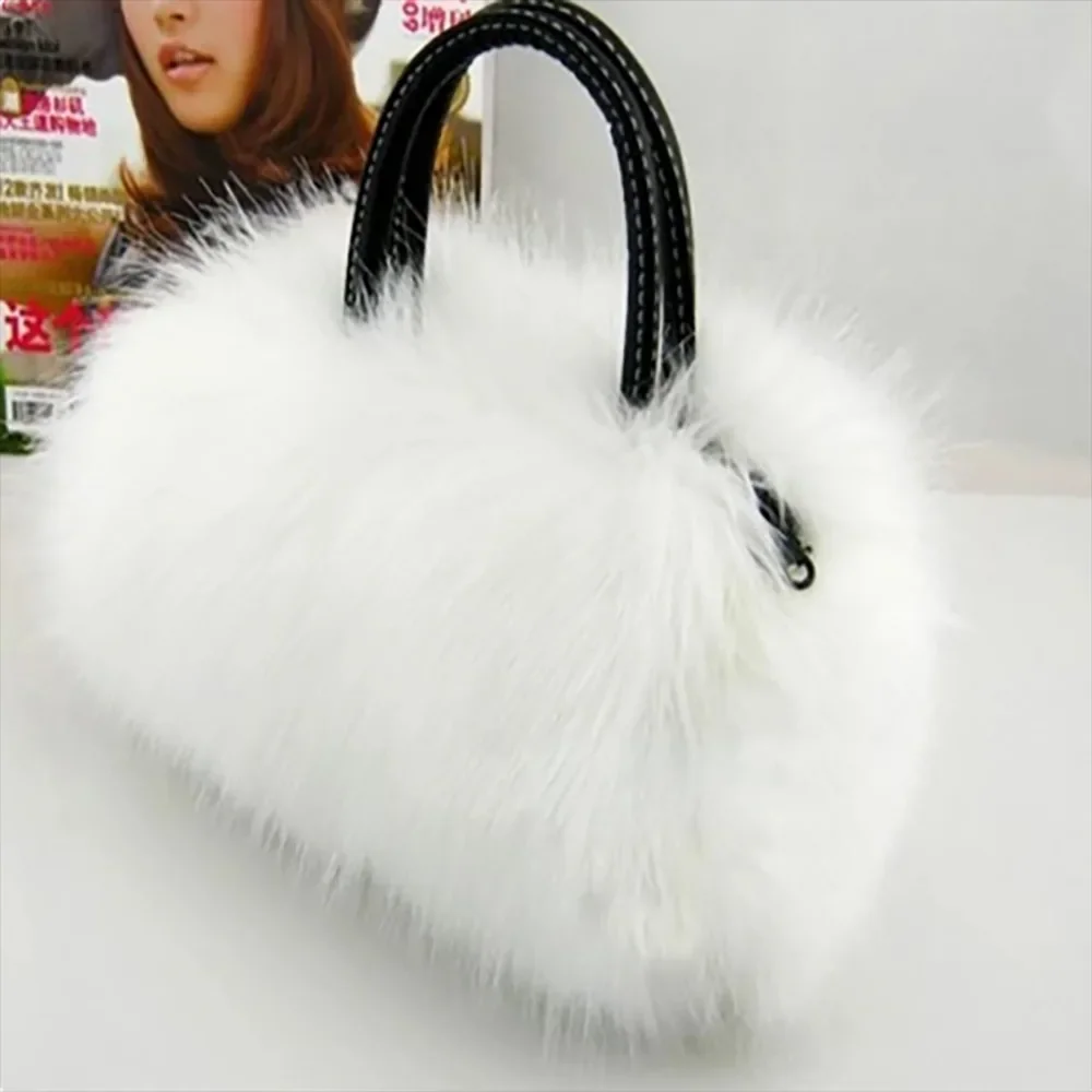 

New Winter Plush Bag Long Fur Handbag Women's Crossbody Bag Fashion Trend Shoulder Bag Purses and Handbags