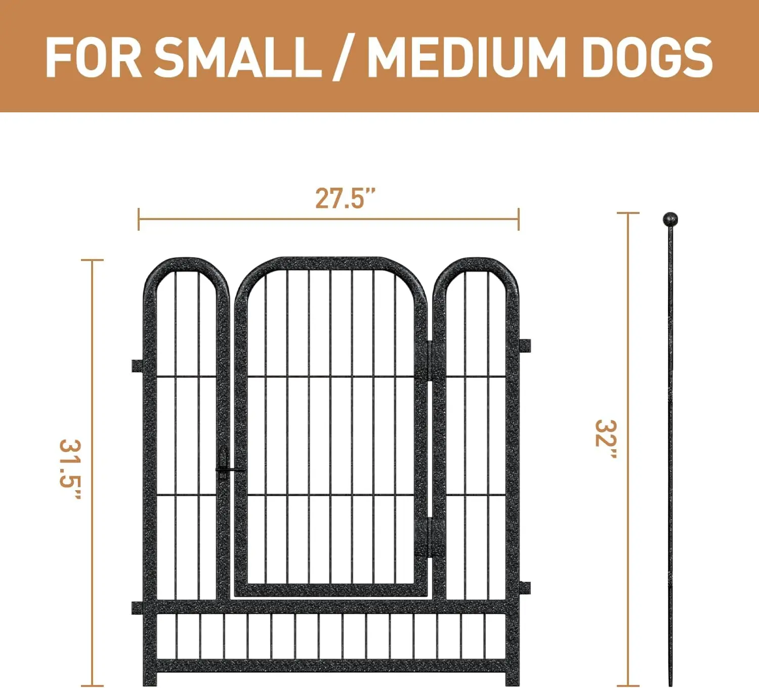 Metal Dog Playpen, Ideal Dog Fence for Large/Medium/Small Dogs Indoor & Outdoor Bliss, Perfect Dog Pen