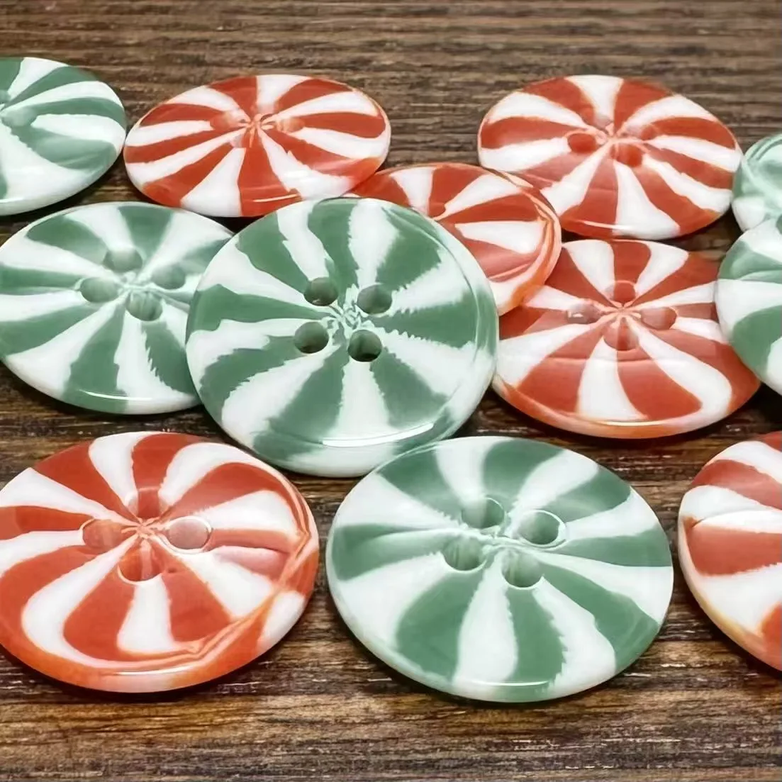 10pcs Resin Buttons Lollipop Swirl Buttons Cute Vintage Decor for Handmade DIY Doll Clothes or Beaded Jewelry Making Supplies
