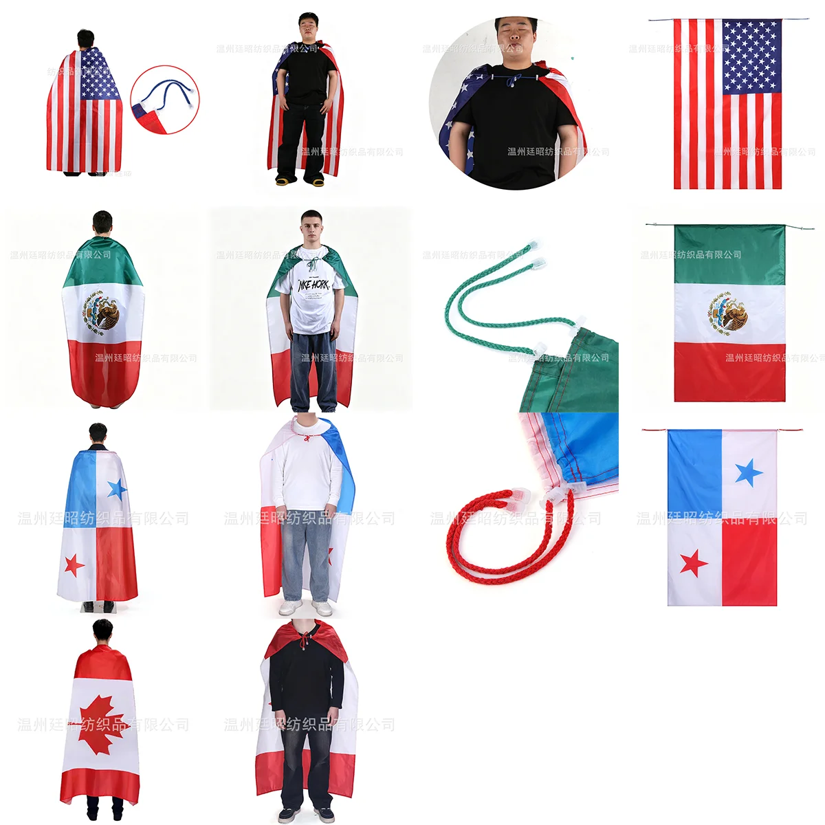 North America flags shawl flag 90x150cm polyester fabric North America national flags shoulder flag for celebrations decoration