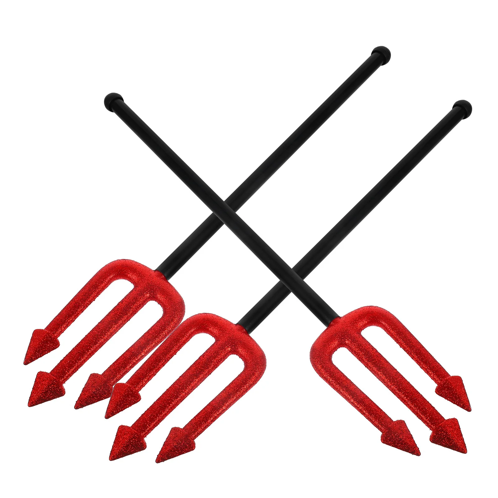 3 szt. Odłączane widły diabła, lekkie, z gładką rączką, ozdoba na Halloween, przenośne widły cosplay, dekoracja na imprezę
