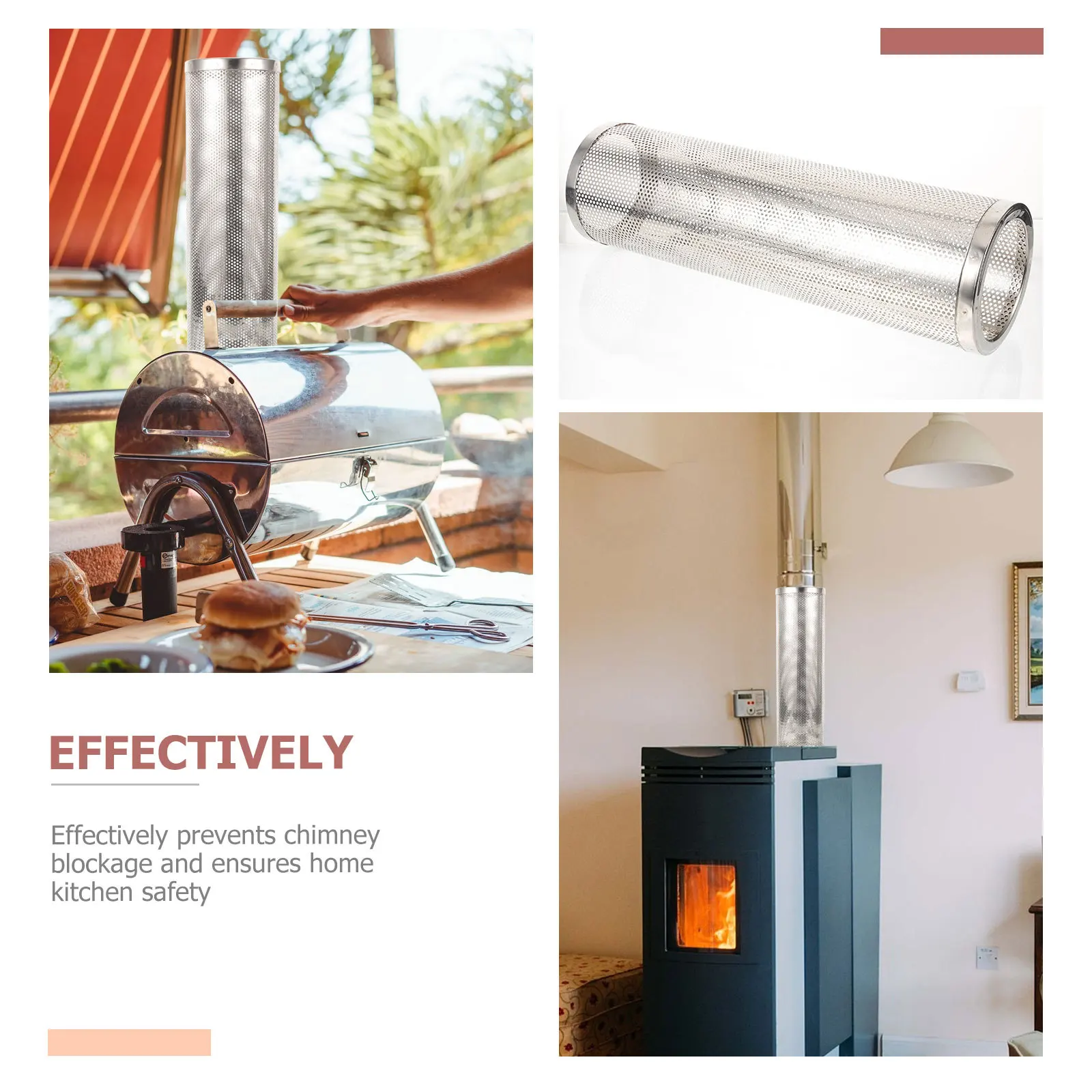 

Stainless Steel Durable Heat Resistant Mesh Chimney Stove Cover Smoke Cover Stove For Wood Furnace
