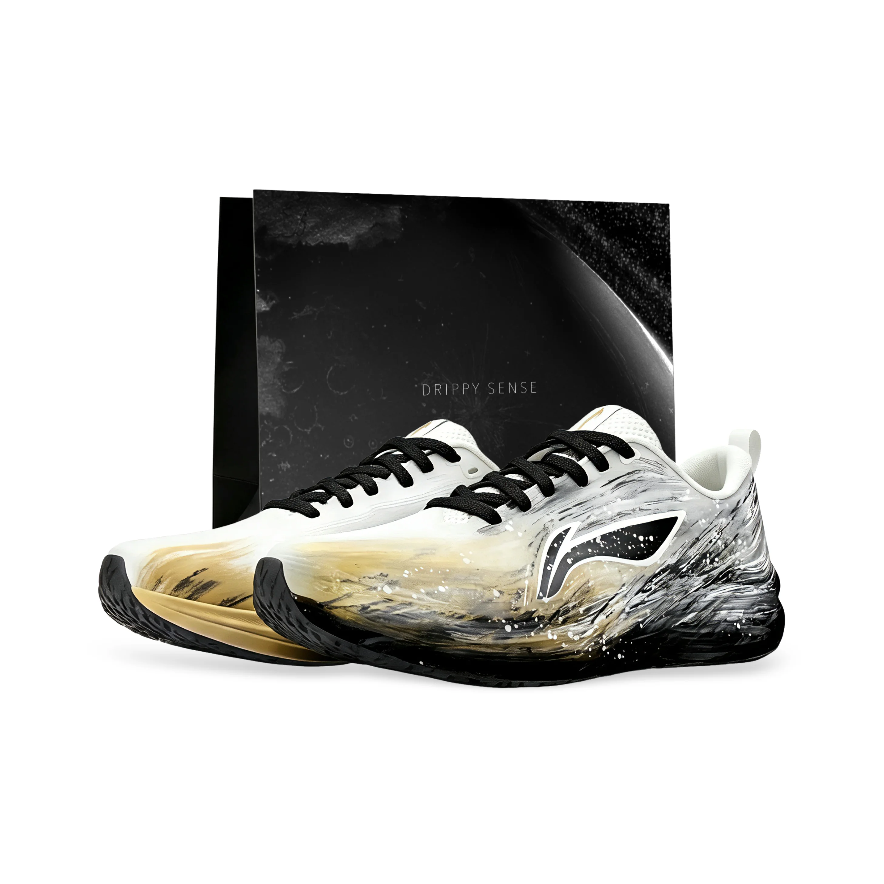 Li Ning Red Hare 8 Running Shoes Unisex Low Top White/Black/Gold ARPV013-1(Team2475-IV)