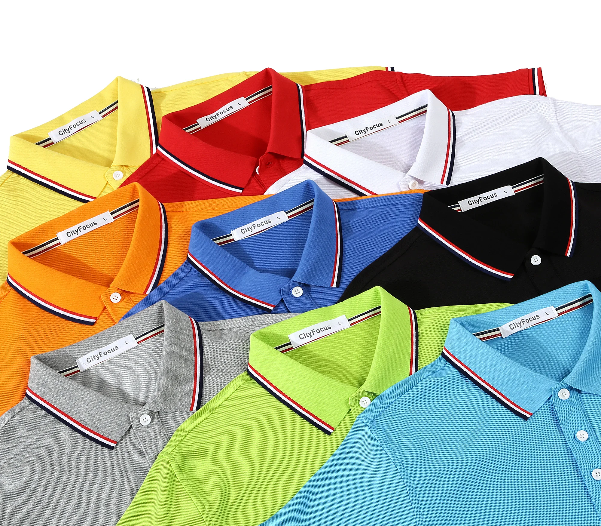 

POLO Shirt Men's Casual Short Sleeved Cross Color Lapel Spring Summer Team Uniform Custom Color Multiple Choices