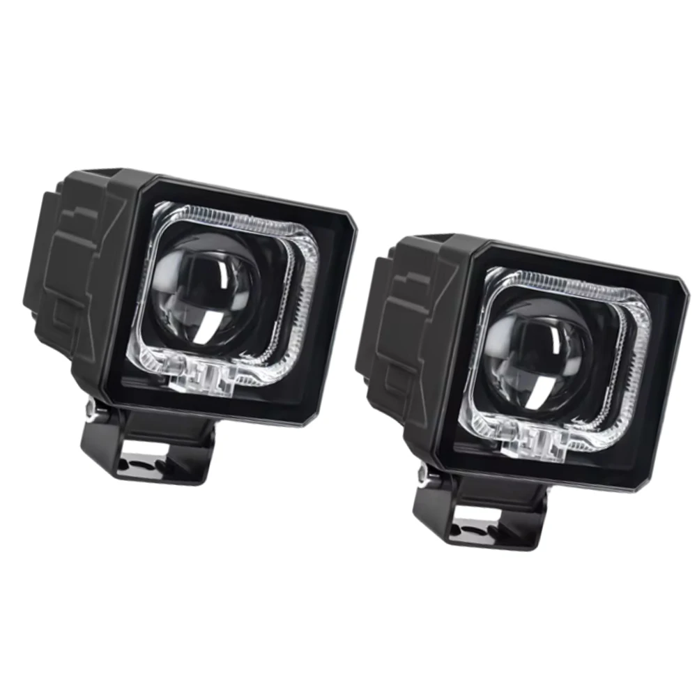 

2pcs Led Projector Spotlight Fog Driving Lamp Aluminum Alloy White/ Red/ Blue LED Worklights Headlight DRL For Car Truck SUV