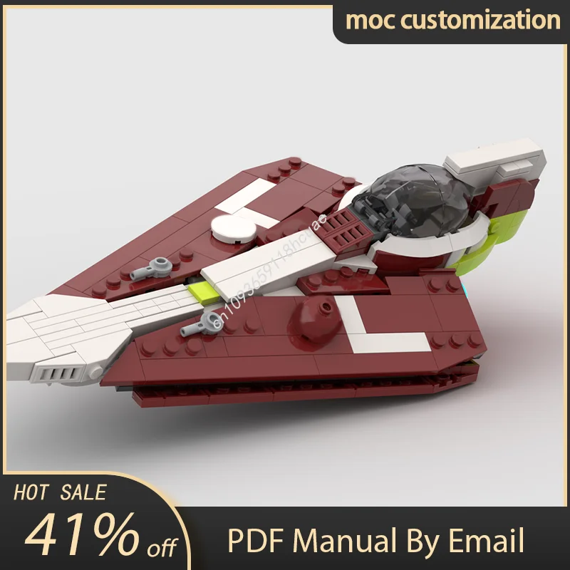 

Moc Star Battle Plo Koon Delta 7 Jed Starfighter (минифигурка в масштабе), модель, строительные блоки, сделай сам, креативная сборка, кирпичи, игрушка в подарок