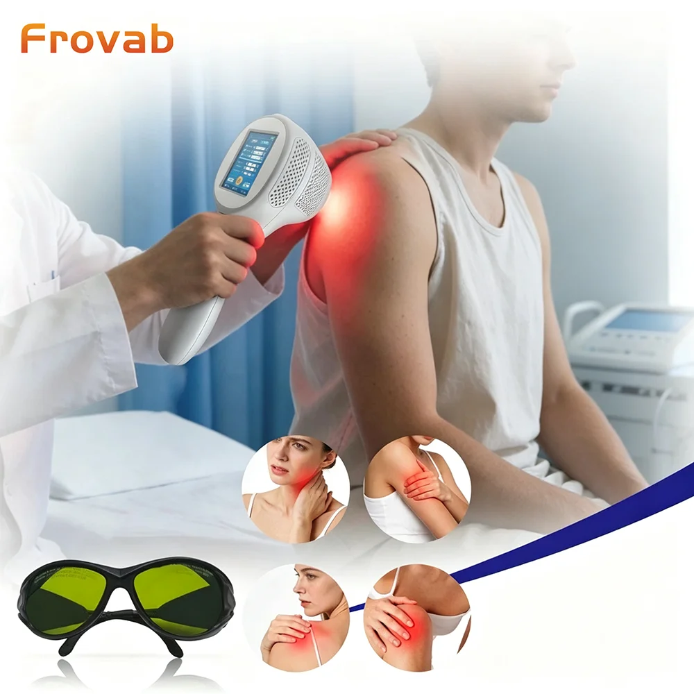 Portable 12W High Intensity Laser Therapy Device 810nm 980nm 1064nm for Pain Soft Tissue Injury Repair Diabetic Neuropathy