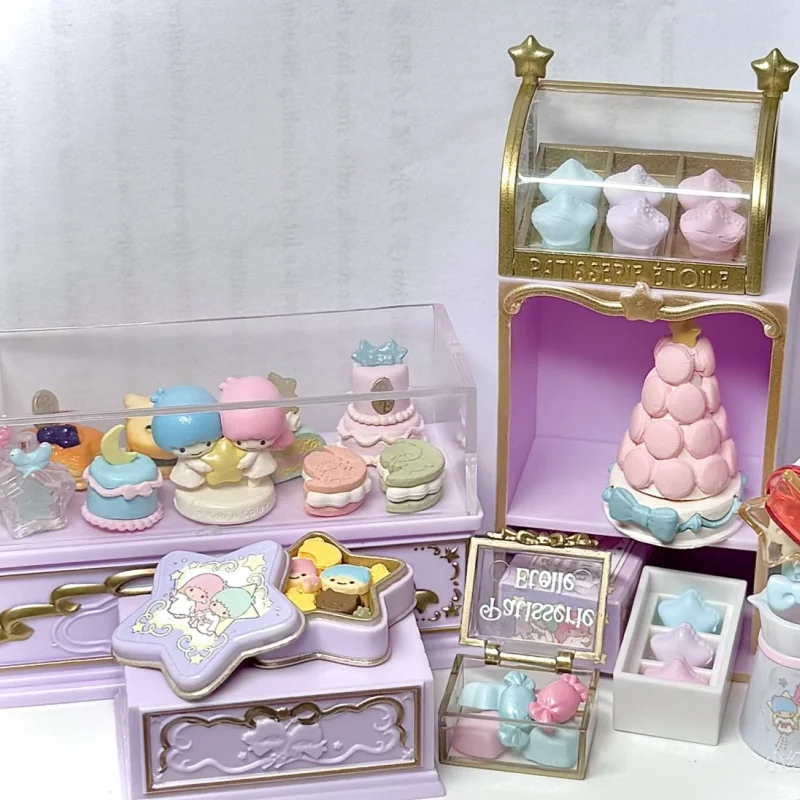 REMENT Little Twin Stars Sanrio Patisserie Etoile Miniature Food Play Blind Box Cake Shop Micro Scene Dollhouse Decoration