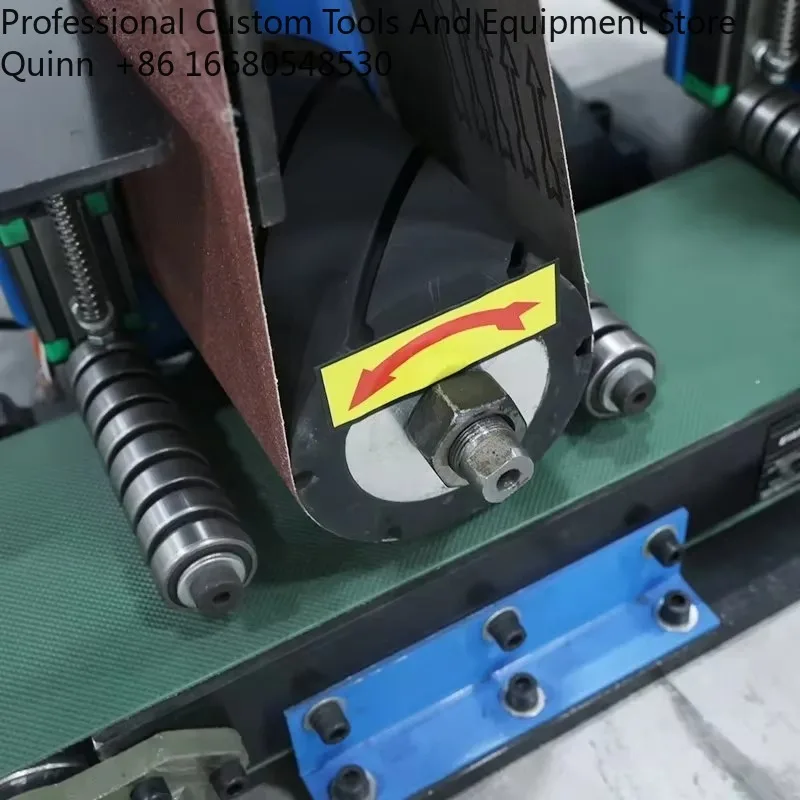 TQHot Sales Jinzhu 150mm Double Station Deburring Rust  Wire Drawing Motor Plate Machine Abrasive Belt Metal Polisher
