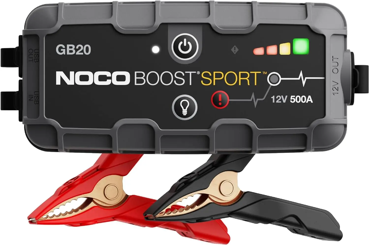 NOCO Boost Sport GB20 500 Amp 12-Volt UltraSafe Lithium Jump Starter Box, Car Battery Booster Pack, Portable Power Bank Charger