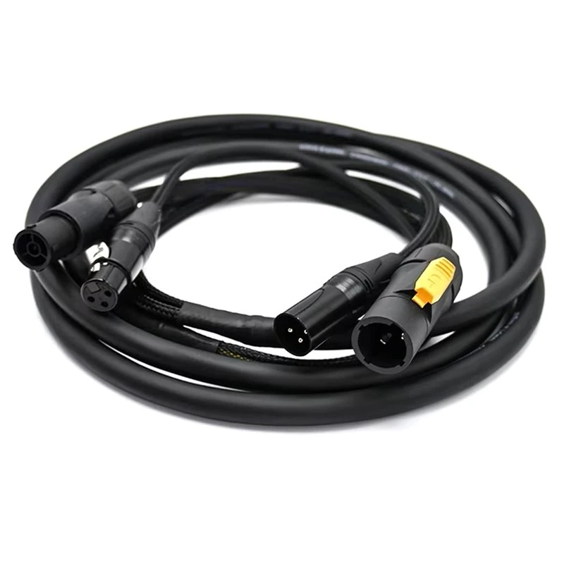 Y22A-DMX Truecon Combo Cable 3 Pin Outdoor 1M/ IP65 XLR True1 For Combi Audio Lighting Wire For DJ Speaker Moving Head