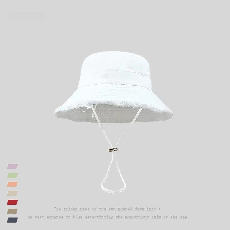 1pc Solid Color Vacation Bucket Caps with Large Eaves for Women Men,spring and Summer Outdoor Providing Sun Protectionsuitable