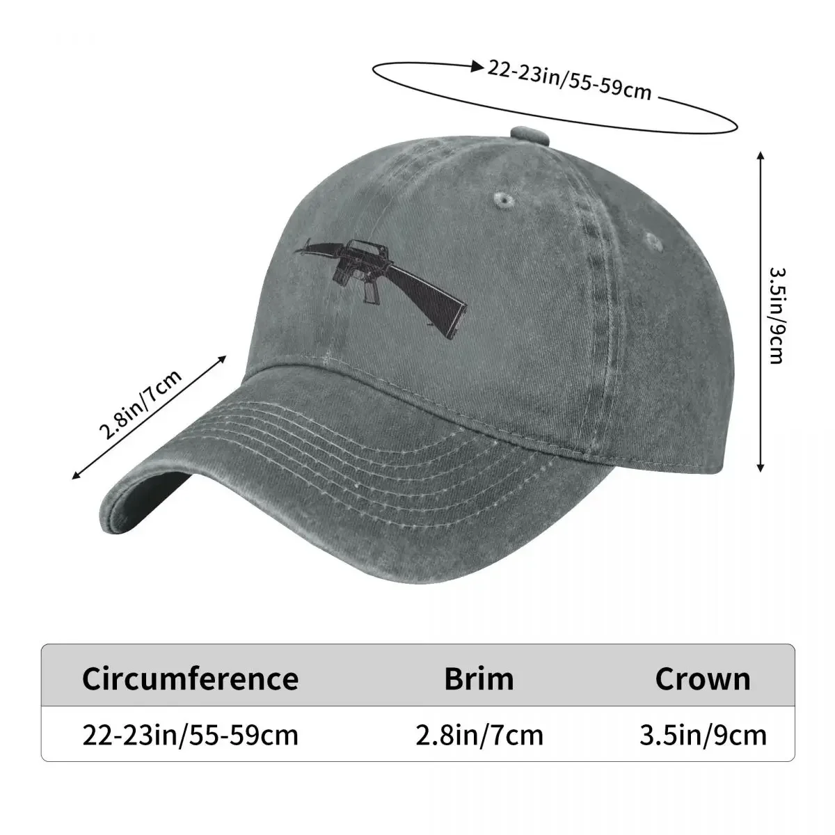 M16A1 and nothing extra Baseball Cap Golf Cap foam party Hat hats for men |-F-| Woman Hats Men's view 6