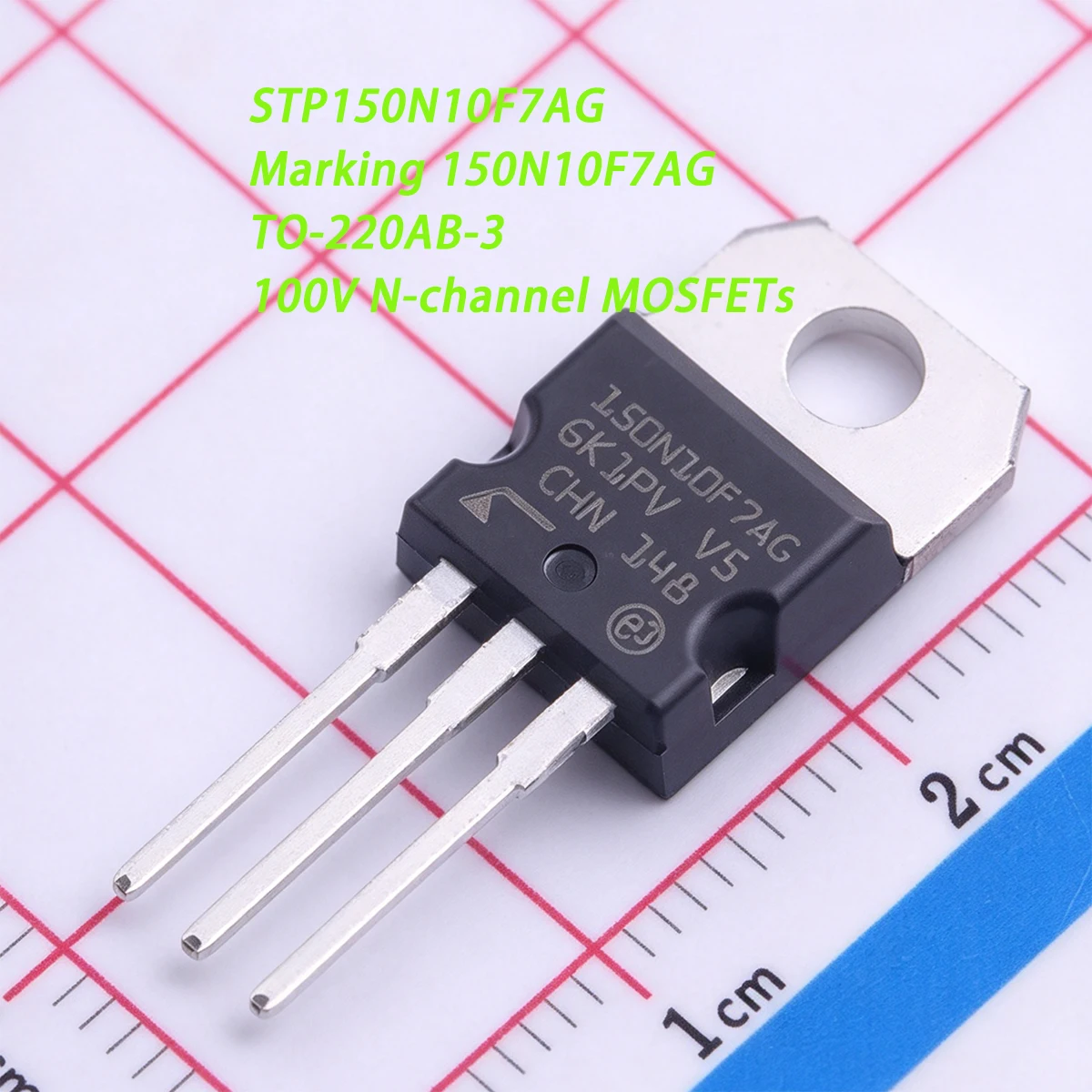 1PCS STP150N10F7AG Marking 150N10F7AG TO-220AB-3 100V 110A 250W 4.2mΩohms N-channel NEW Original Field-Effect Transistor MOSFETs