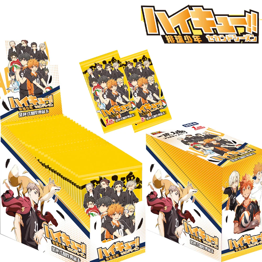 Newest Haikyuu cards Whole box unopened first bullet university volleyball department book card quicksand card blind box pack