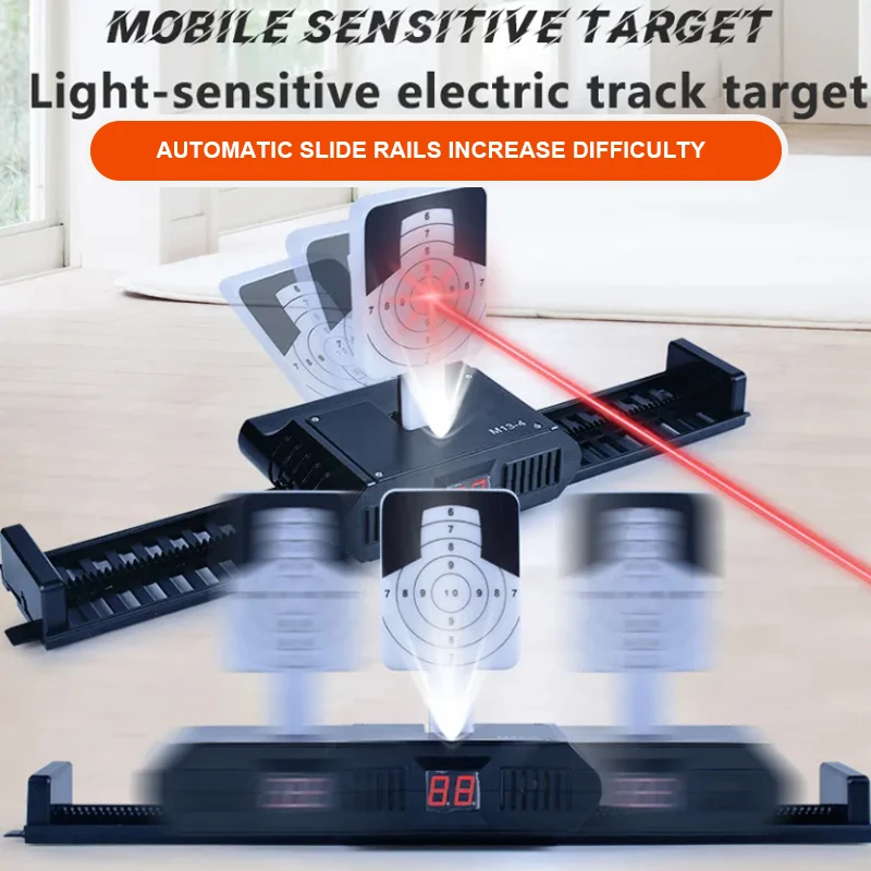 1355 Sliding rail laser lifting target shooting practice and sound effect training toy equipment - Image 6