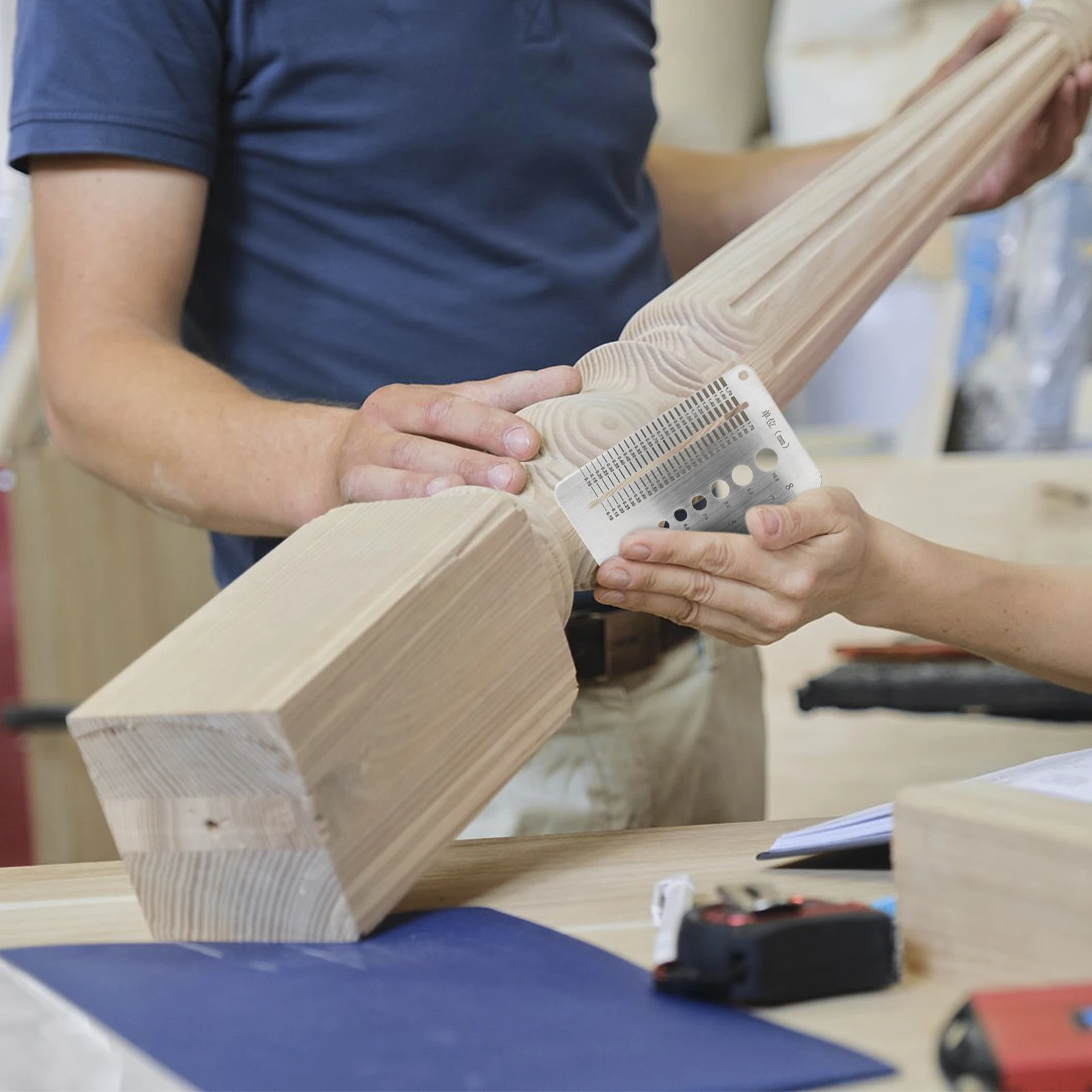 

Feeler Gauge Straight Ruler Gap Measuring Drill Hole Gauge Precision Thickness Tool Measuring Tools for Designers Engineers