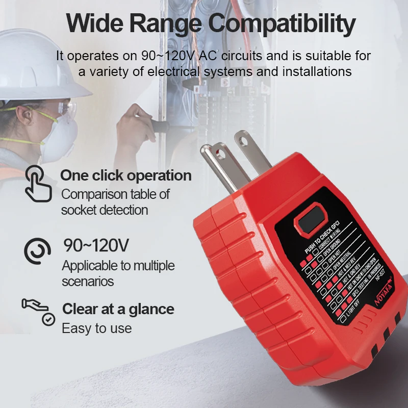 NOYAFA NF-827 Continuity tester socket line sequence detection and Digital Circuit Breaker Finder for home and industrialtesting images - 6