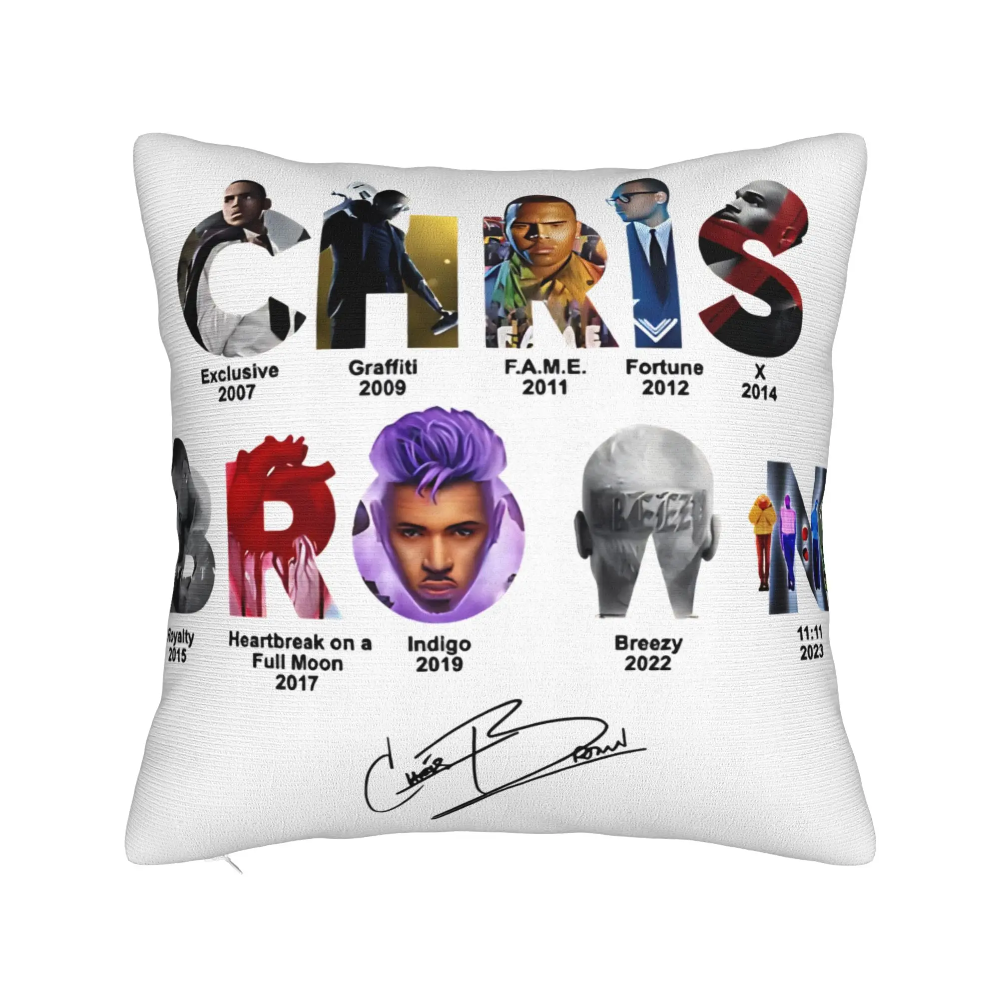 Chris Brown And Usher The Rb Tour Pillow Case  Raymond And Brown Comfy Pillow Cover For Office Car Home Decor Cushion Cover