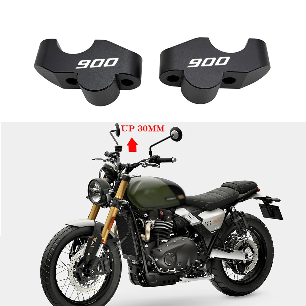 Für Scrambler 900 Scrambler900 2026 Zubehör Lenkererhöhungen 30mm höher 25mm rückwärts verschoben Lenkerhalterung Klemmadapter