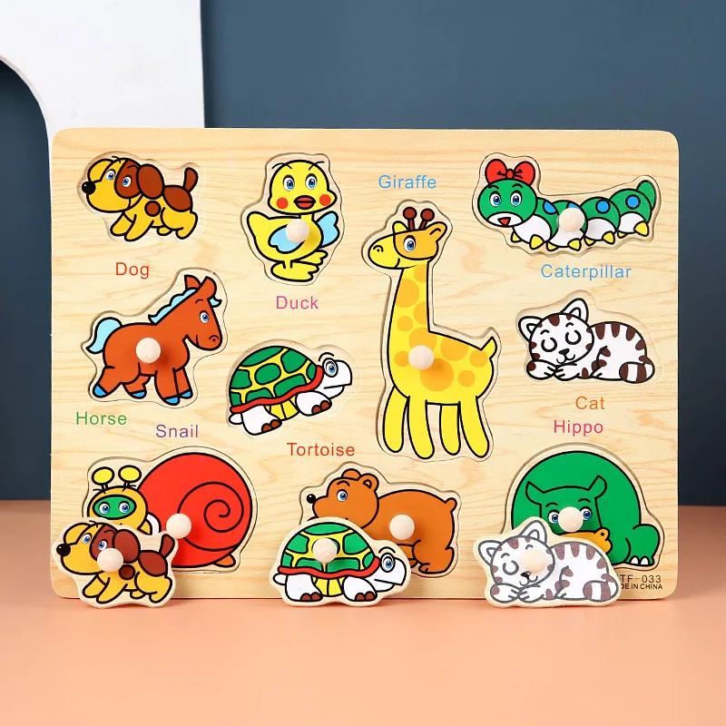 Montessori Baby Puzzle Educational Toys For Children Baby Game Puzzle Board Jigsaw Child Puzzle Wooden Puzzles For Kids 2 3 Year