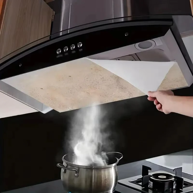 Picture 4: Heavy-Duty Range Hood Filters - Oil-Absorbing Mesh Covers for Kitchen Ventilation, Easy Install