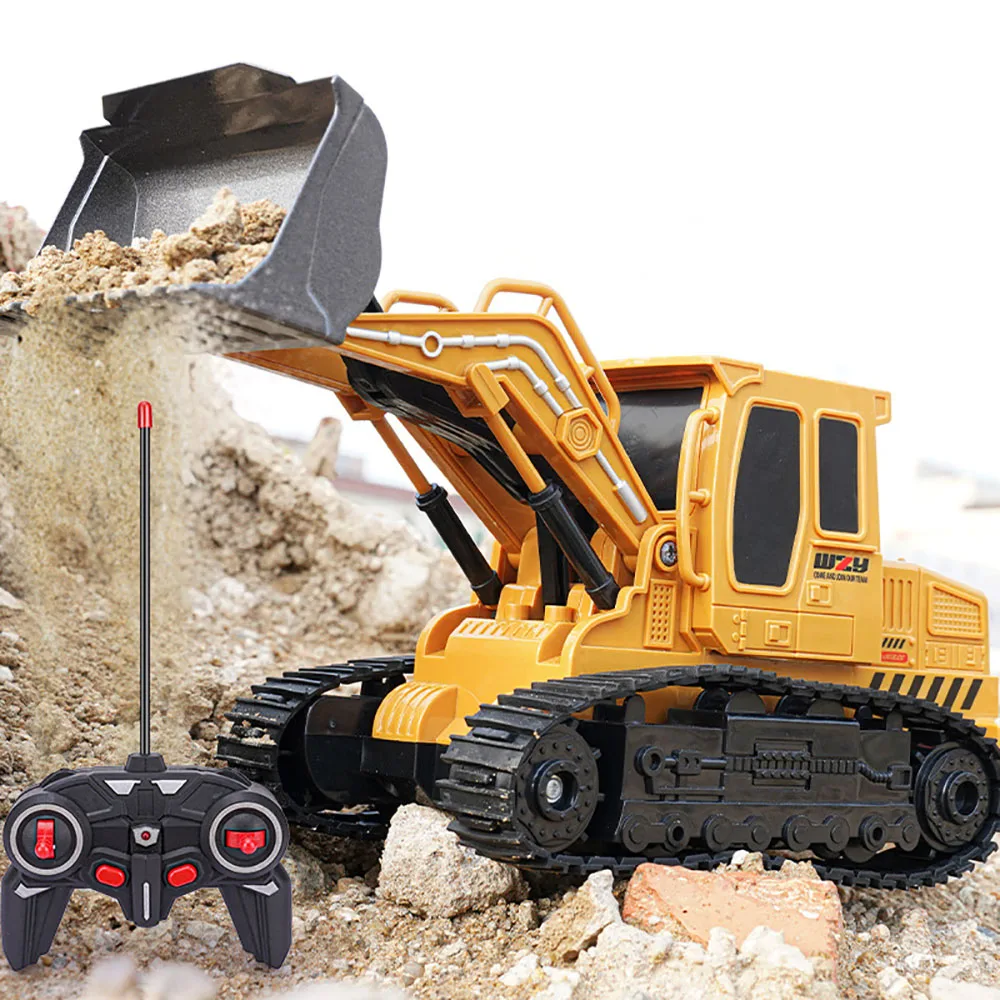 Upgraded Remote Control Excavator Bulldozer RC Car Toys Dump Truck Bulldozer Engineering Vehicle Christmas Birthday Gifts