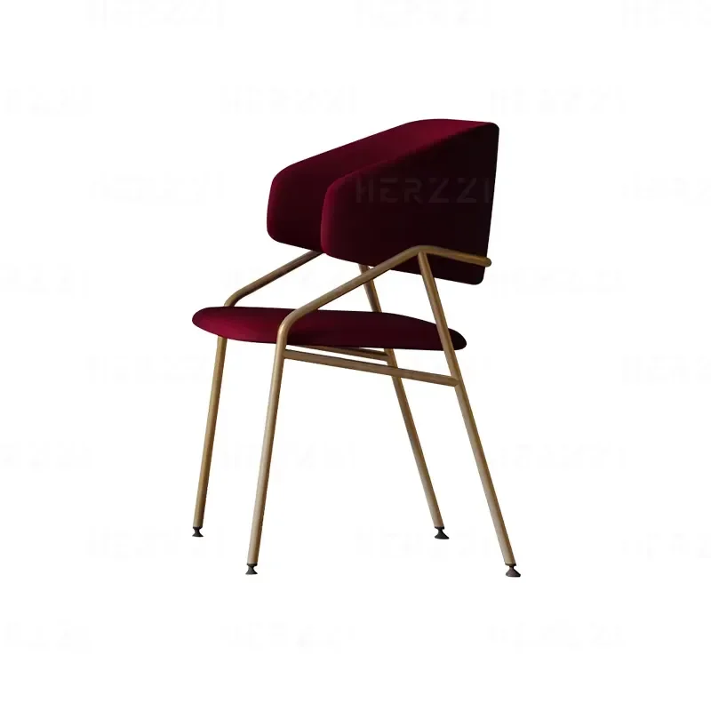 Modern High Back Dining Chair Comfortable Upholstered Seat for Living Room Kitchen Coffee Shop Home Furniture Solid Wood Legs