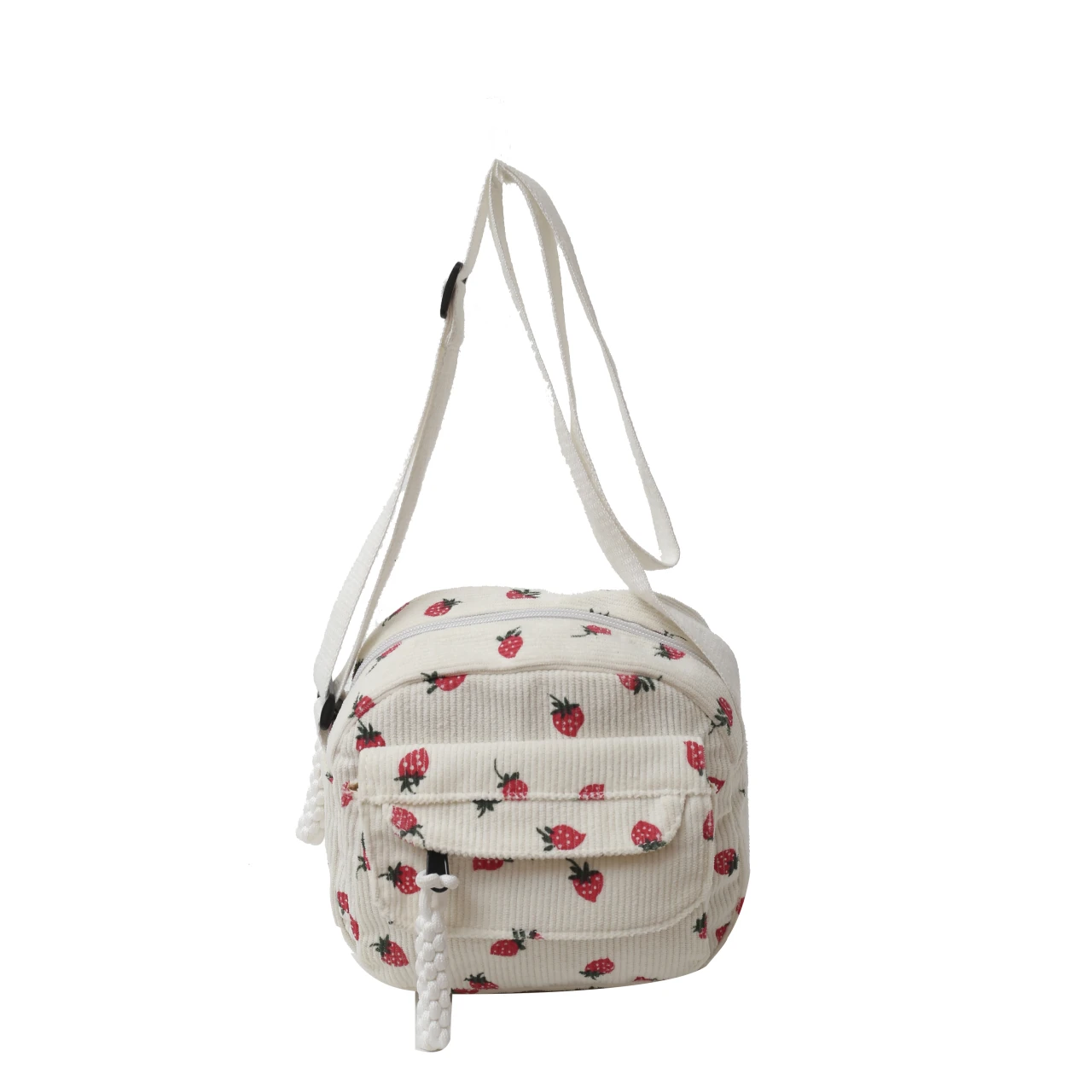 

Leisure bag fashion Japanese Joker ins one-shoulder messenger bag cute strawberry leisure bag pocket change small square bag