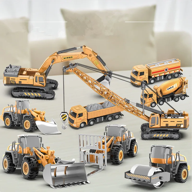 1: 55 alloy excavator engineering car model,mixer truck tower crane model,exquisite toy gifts,wholesale