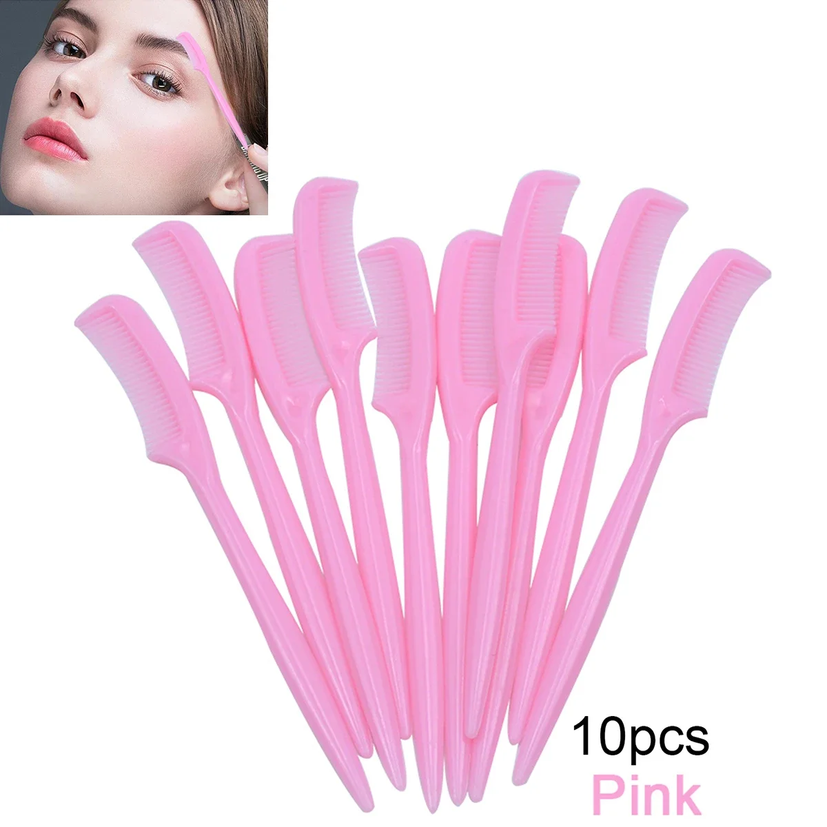 10 قطعة أمشاط رمش صغيرة صغيرة لطيف الحاجب فرش العين لاش تمديد تطبيقها دمية عصا الماسكارا ماكياج فرش #3