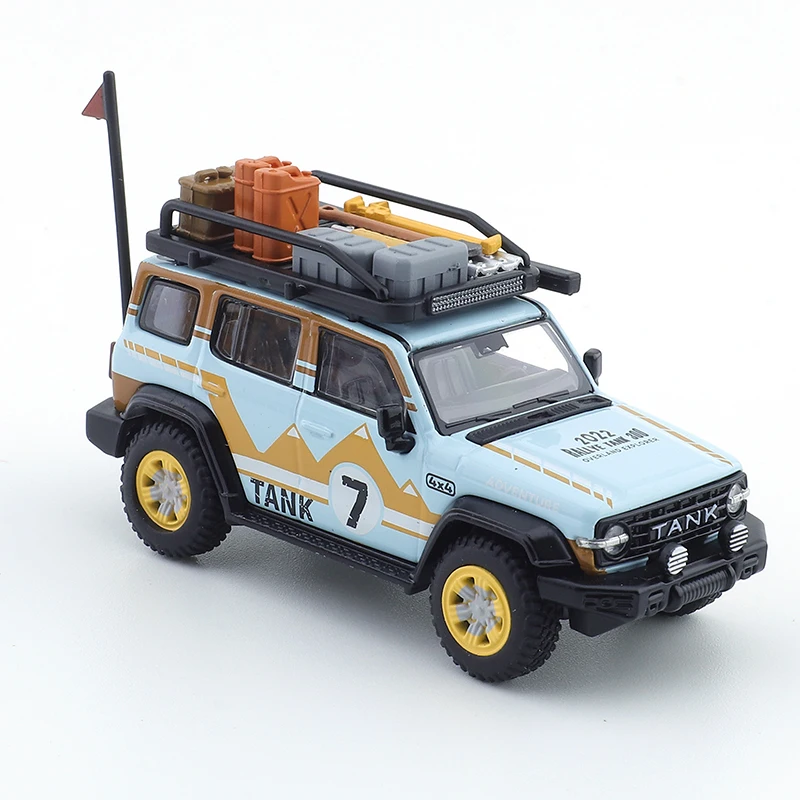 XCARTOYS-Conjunto Off-Road para Meninos, Tanque 1: 64 300, 2 Carro Off-Road Desert, Veículo Motorizado em Liga, Modelo de Metal Diecast, Brinquedos para Crianças