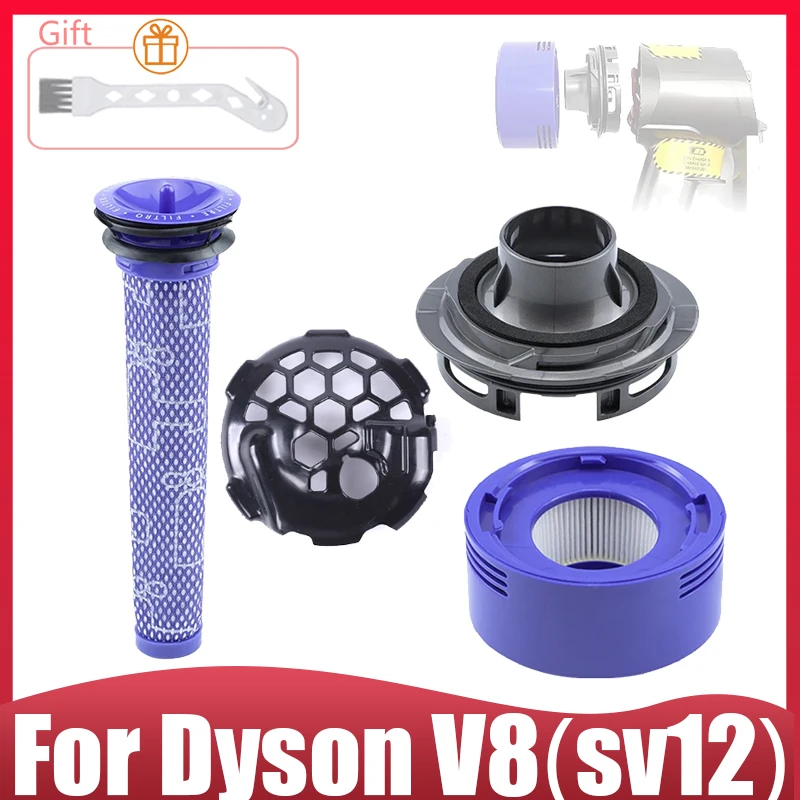 For Dyson V8 Vacuum Cleaner Spare Part, Motor Rear Cover Back Cover HEPA Filter Replacement Parts