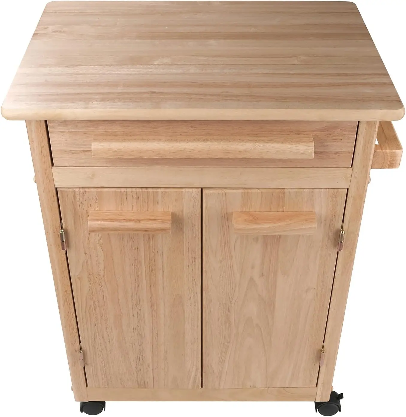 Wood Kitchen Cart, Natural, Single Drawer