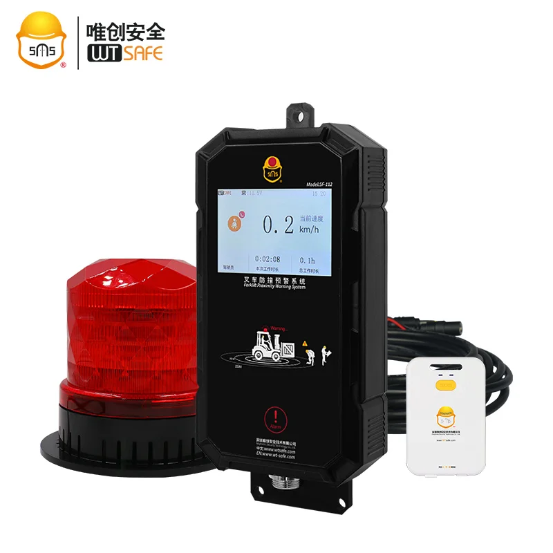 UWB RFID Locator Safety System For Forklift Vehicle And Pedestrian One-Way Anti-Collision Alarm Device