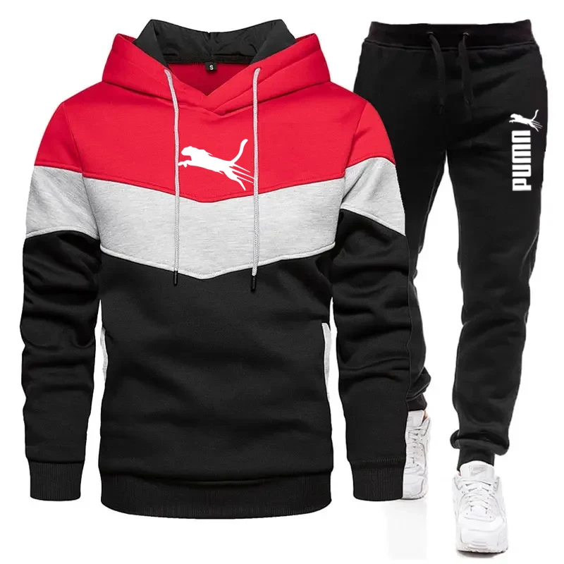 Fashion NewTracksuit For Men Hoodie Fitness Gym Clothing Men Running Set Sportswear Jogger Men\'S Tracksuit Winter Suit Sports