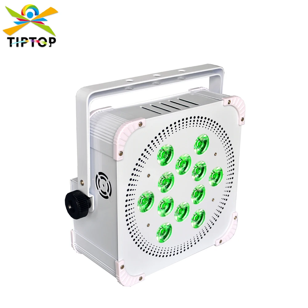 

TIPTOP Wedding Decoration Battery Led Uplights 12x18w 6in1 RGBWA+UV Wireless DMX512 Led Par Light Stage Party Washer Decoration