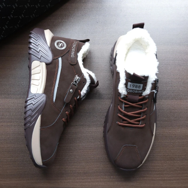 Neue Winter-Übergrößen-Herrenschuhe aus Baumwolle, modische High-Top-Herrenstiefel – Detail 3