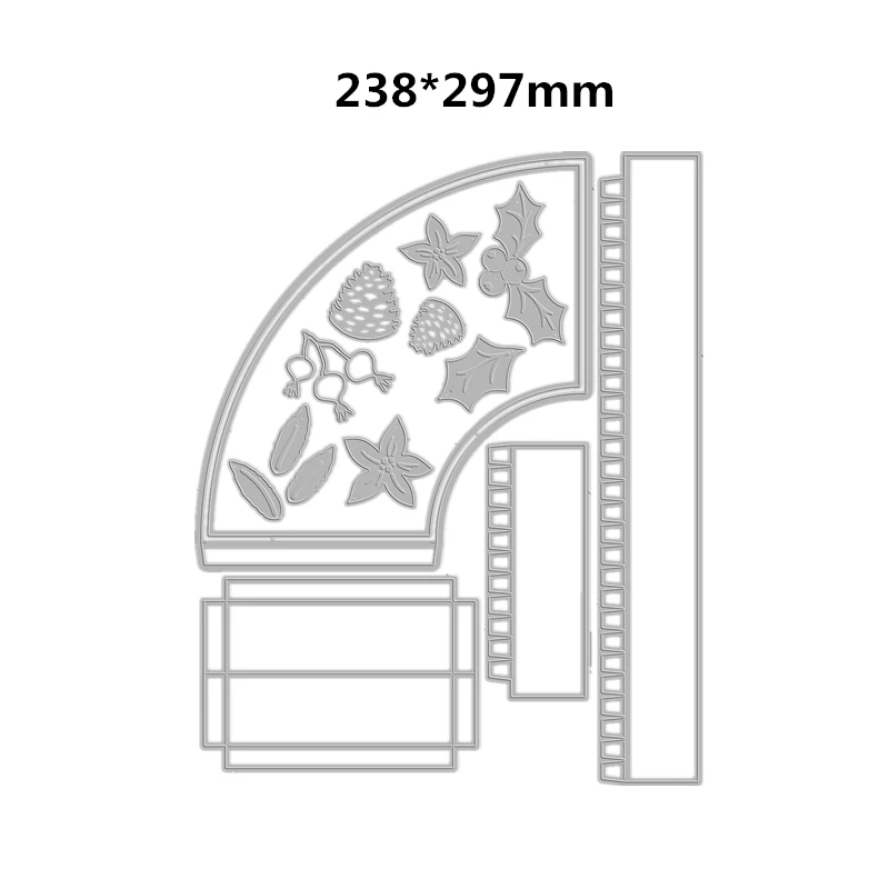 

New 2021 Big Circle Christmas Candy Gift Box Pocket Die Metal Cutting Dies Scrapbooking Embossing Frame Card Craft Easter stamp